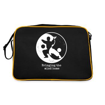 Qi-Gong Kampfkunst Chigong Meditation Thai-Chi - Retro Tasche - Schwarz/Gold - Hinten