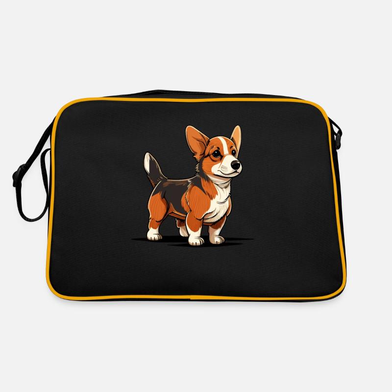Dog in comic style Retro Bag