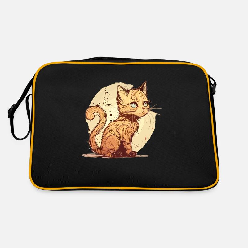 Chat dans le style comique Sac Retro