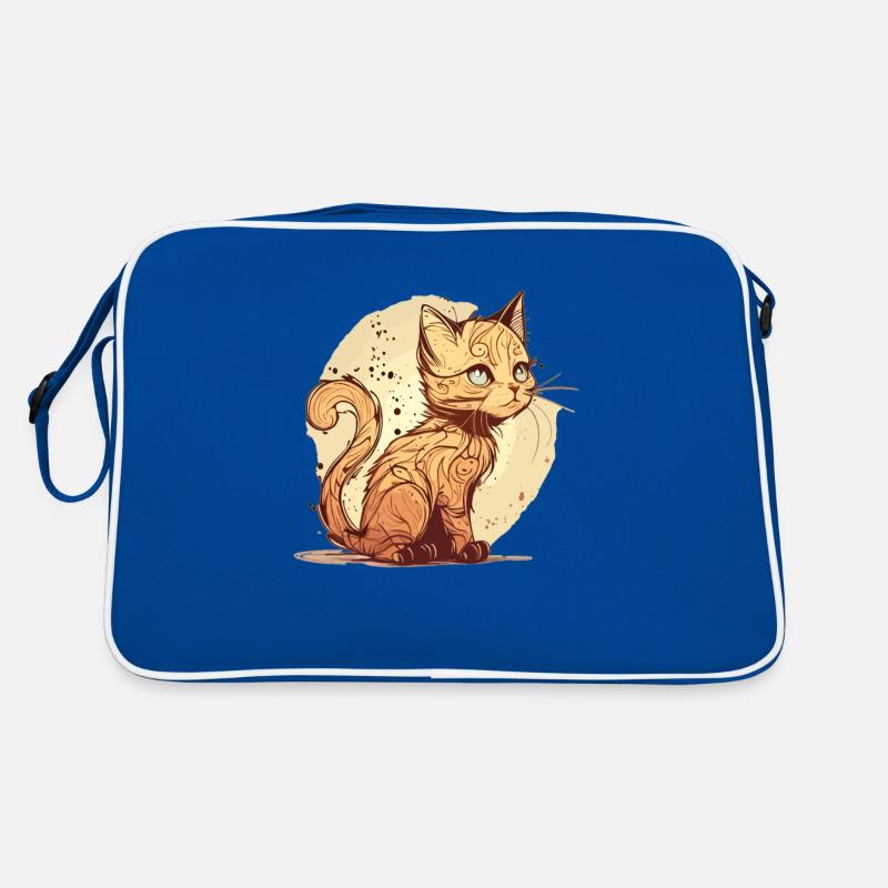 Cat in comic style Retro Bag