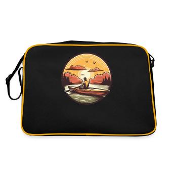 KAYAKS KANU Kayaking Canadier-Canoe Kajak - Retro Tasche - Schwarz/Gold - Hinten