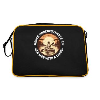KANU Kayaking Canadier-Canoe Kajak Old-Man - Retro Tasche - Schwarz/Gold - Hinten