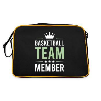 Équipe de basket-ball - Sac Retro - noir/or - Dos