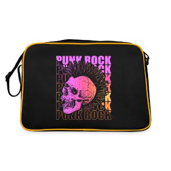 Punk Rock Pogo Anarchie Punks Punk Rocker Punk - Retro Tasche - Schwarz/Gold - Hinten