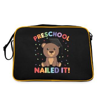 Kids Preschool nailed it Bear Graduation - Retro Bag - black/gold - Back