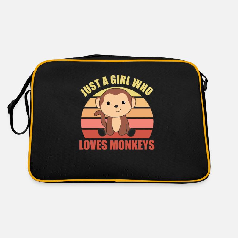 Juste une fille qui aime les singes - singe mignon Sac Retro