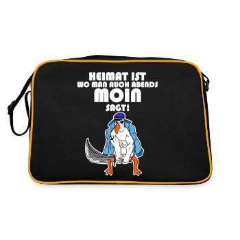 Nordsee - Retro Tasche - Schwarz/Gold - Hinten