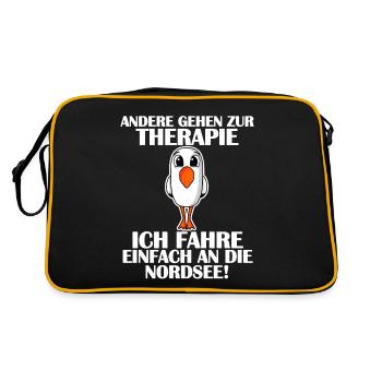 Nordsee - Retro Tasche - Schwarz/Gold - Hinten