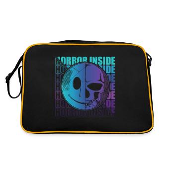 Zombie Horror Horrorfilm Filmfestival + Halloween - Retro Tasche - Schwarz/Gold - Hinten