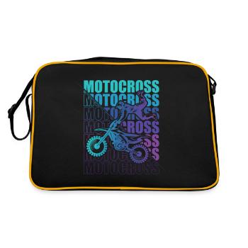 Motocross Enduro Moto Freestyle Sport Extrême - Sac Retro - noir/or - Dos