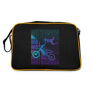 Motocross Enduro Moto Freestyle Sport Extrême - Sac Retro - noir/or - Dos