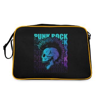 Punk Rock Pogo Anarchie Punks Punk Rocker Punk - Retro Tasche - Schwarz/Gold - Hinten