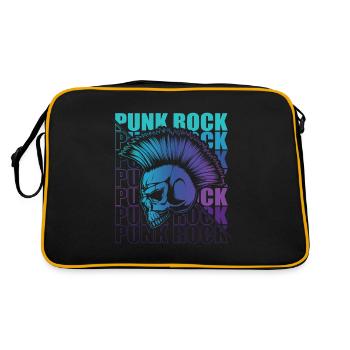 Punk Rock Pogo Anarchie Punks Punk Rocker Punk - Retro Tasche - Schwarz/Gold - Hinten