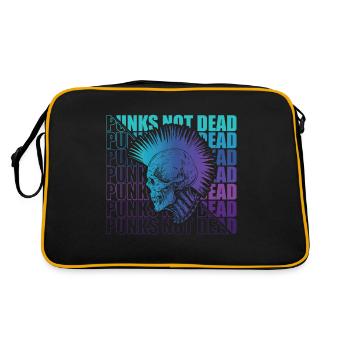 Punk Rock Pogo Anarchie Punks Punk Rocker Punk - Retro Tasche - Schwarz/Gold - Hinten