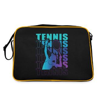 Vêtements pour joueurs de tennis Tennis Femmes Filles - Sac Retro - noir/or - Dos