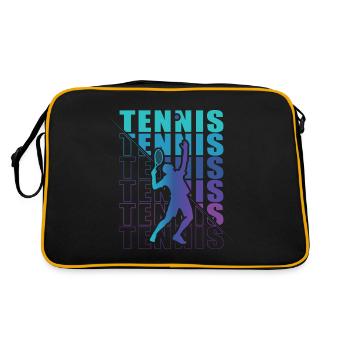 Vêtements pour joueurs de tennis Tennis Femmes Filles - Sac Retro - noir/or - Dos