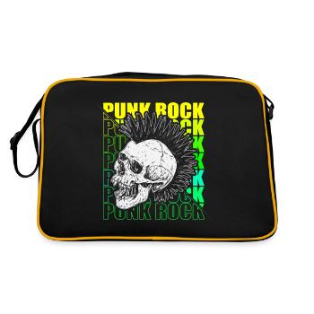Punk Rock Pogo Anarchie Punks Punk Rocker Punk - Retro Tasche - Schwarz/Gold - Hinten