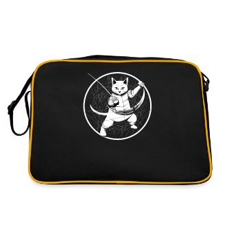 chats, escrimeurs, joueurs, joueurs, escrime, sports, chats - Sac Retro - noir/or - Dos