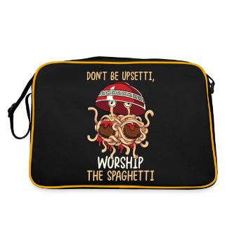 Flying Spaghetti Monster FSM - Retro Bag - black/gold - Back