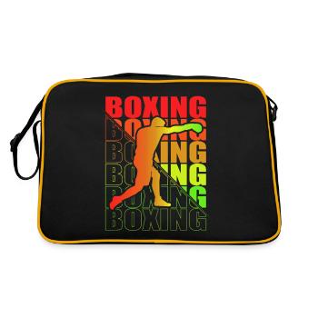 Boxen Martial Arts Boxing Box Club Boxer - Retro Tasche - Schwarz/Gold - Hinten