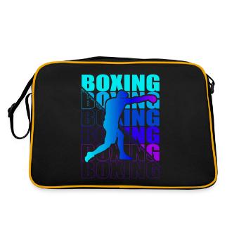 Boxen Martial Arts Boxing Box Club Boxer - Retro Tasche - Schwarz/Gold - Hinten