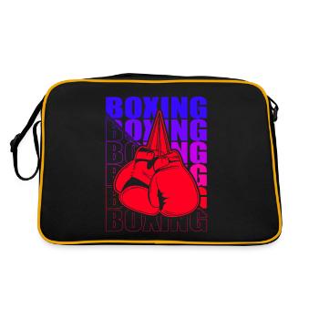 Boxen Martial Arts Boxing Box Club Boxer - Retro Tasche - Schwarz/Gold - Hinten