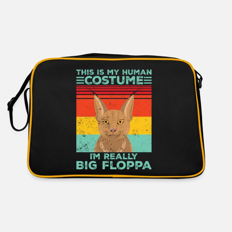 Großer Floppa-Karakal Retro Tasche