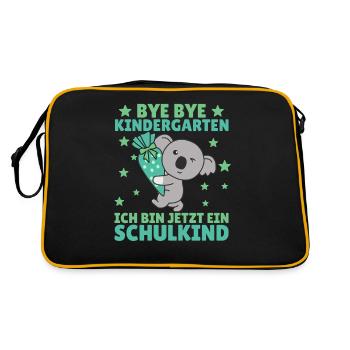 bye bye kindergarten Je suis écolier maintenant - Sac Retro - noir/or - Dos