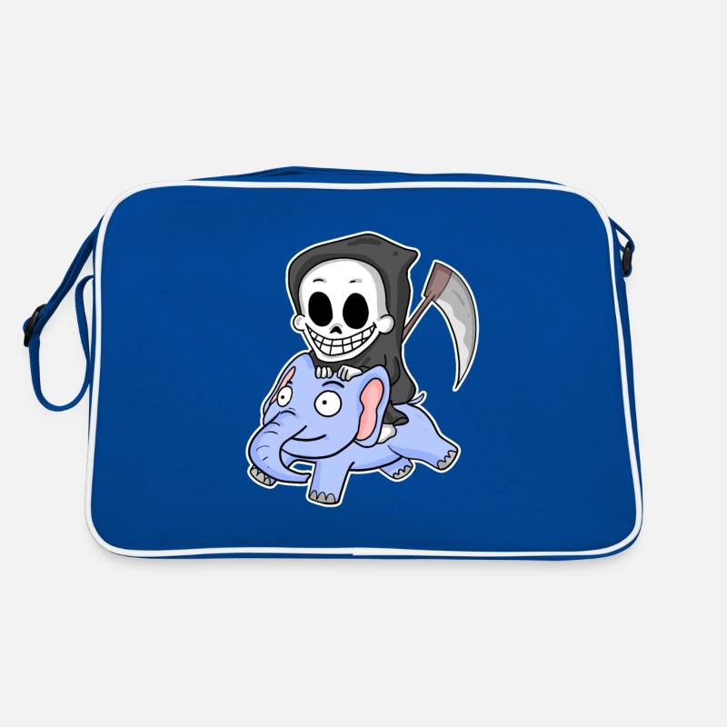 Sensenmann Elefant Retro Tasche