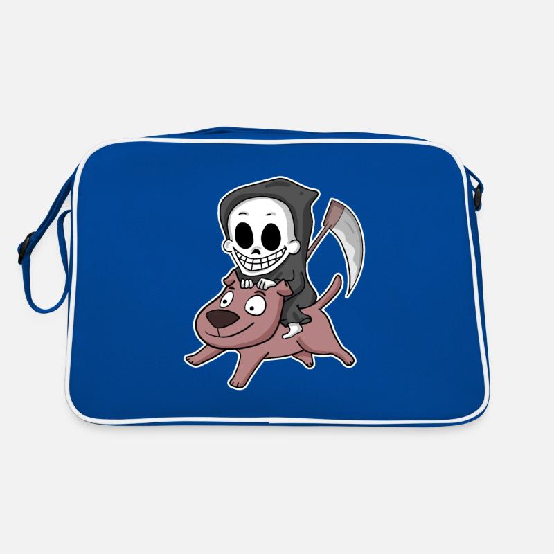 Sensenmann Hund Retro Tasche