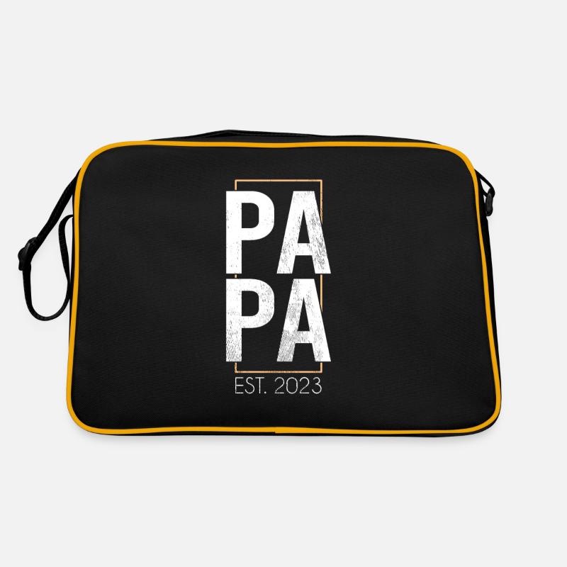 Papa 2023 - Retro Tasche - Schwarz/Gold