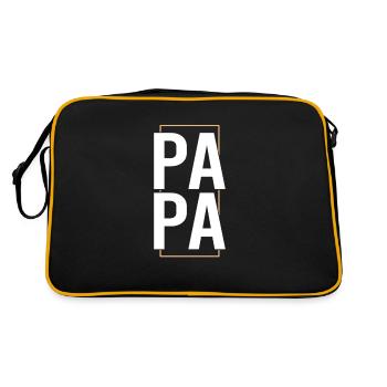 Papa - Retro Tasche - Schwarz/Gold - Hinten