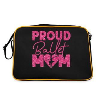Ballet Dancer Dance Girl Ballerina - Retro Tasche - Schwarz/Gold - Hinten