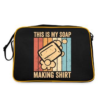Fabricant de savon amusant - Sac Retro - noir/or - Dos