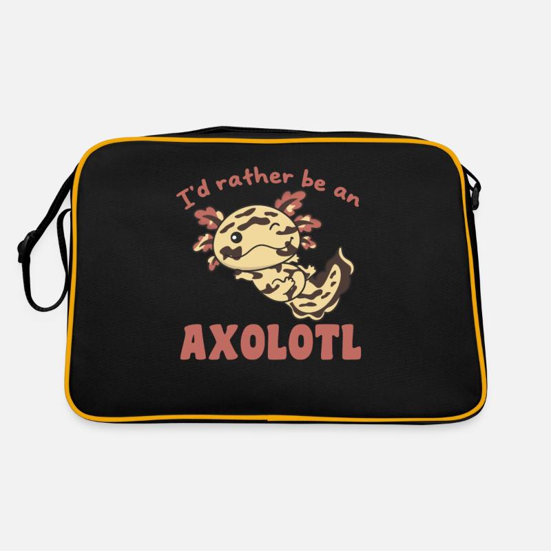I'd rather be an axolotl - cute axolotl Retro Bag