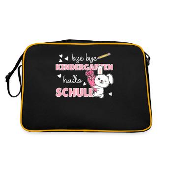 Bye bye Kindergarten Hello School Bunny - Sac Retro - noir/or - Dos