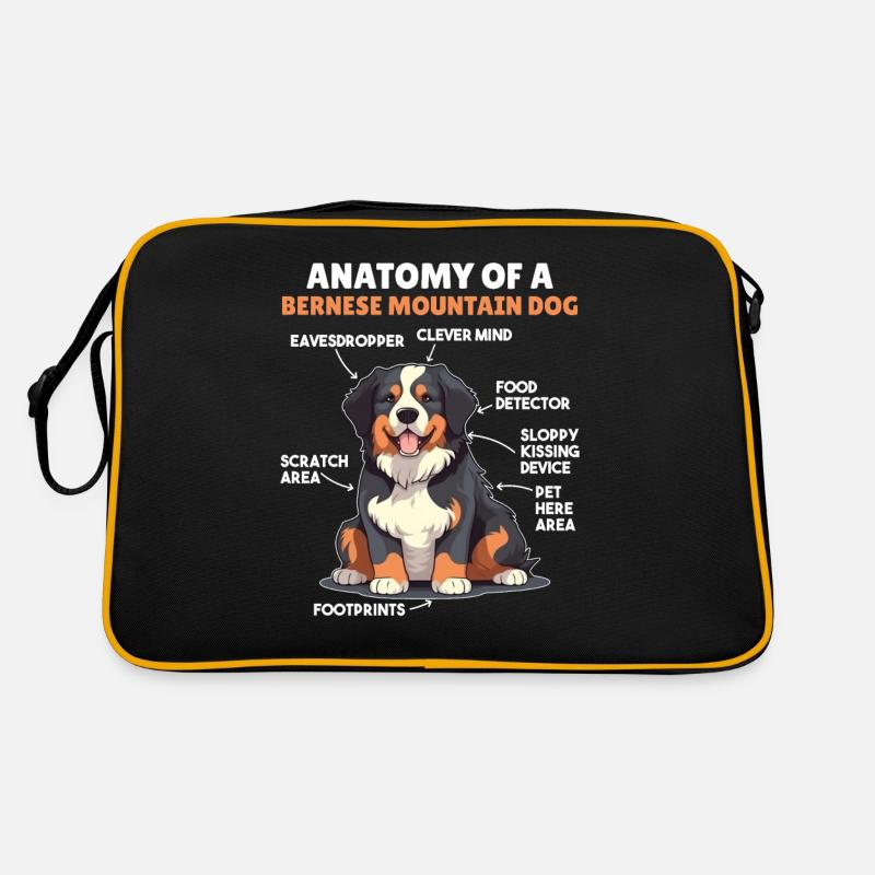 Explication du chien Anatomie d’un bouvier bernois Sac Retro