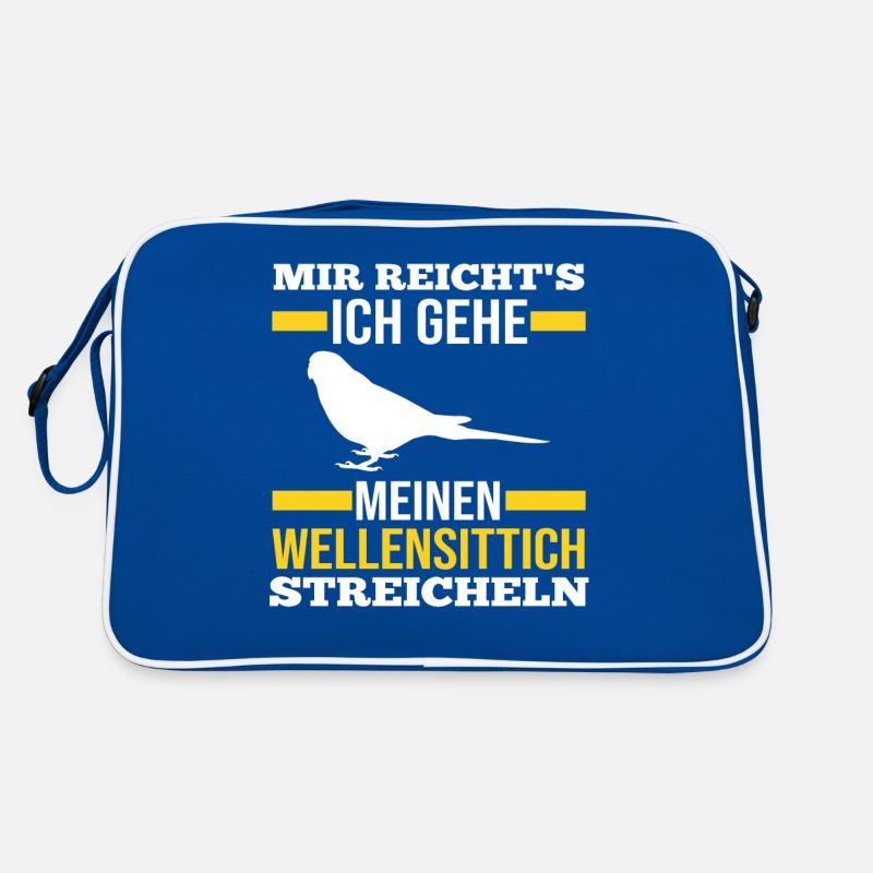 Vogel Sittch Wellensittich Retro Tasche