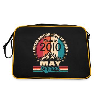 May 2010 Birthday May 2010 Original May Gift - Retro Bag - black/gold - Back