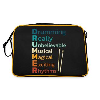 Drummers Drummers Drummers Drummers - Retro Bag - black/gold - Back