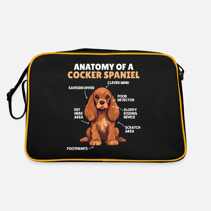 Explication du chien Anatomie d’un cocker Spaniel Sac Retro