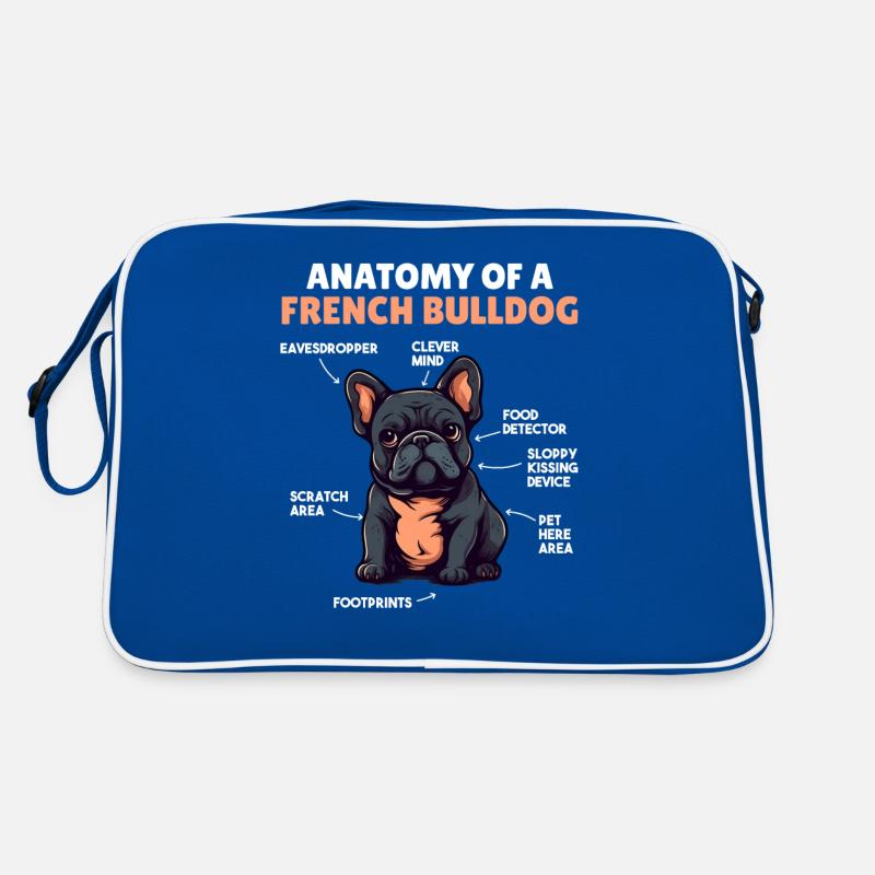 Explication du chien Anatomie d’un bouledogue français Sac Retro