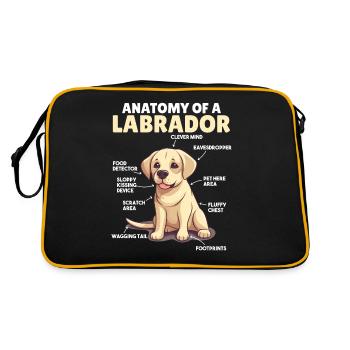 Dog explanation Anatomy of a Labrador - Retro Bag - black/gold - Back