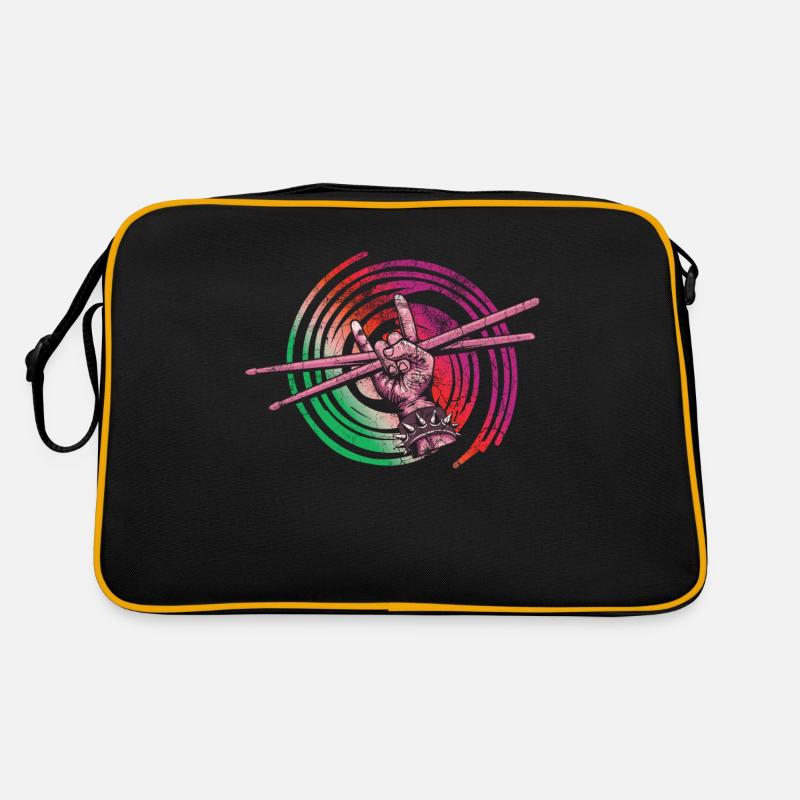 Drummers Drummers Drummers Drummers - Retro Bag - black/gold