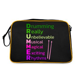 Drummers Drummers Drummers Drummers - Retro Bag - black/gold - Back