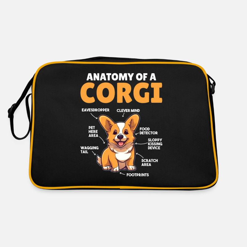 Explication du chien Anatomie d’un Corgi Sac Retro