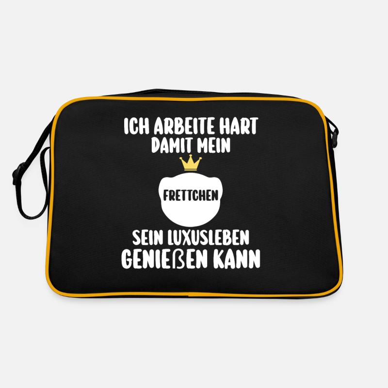 Ich arbeite hart damit mein Frettchen Retro Tasche