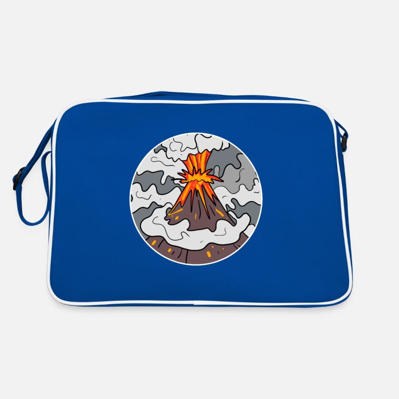 Vulkan Berg Kreis Berge Vulkane Retro Tasche