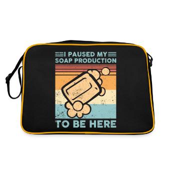 Fabricant de savon amusant - Sac Retro - noir/or - Dos