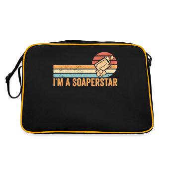 Fabricant de savon amusant - Sac Retro - noir/or - Dos